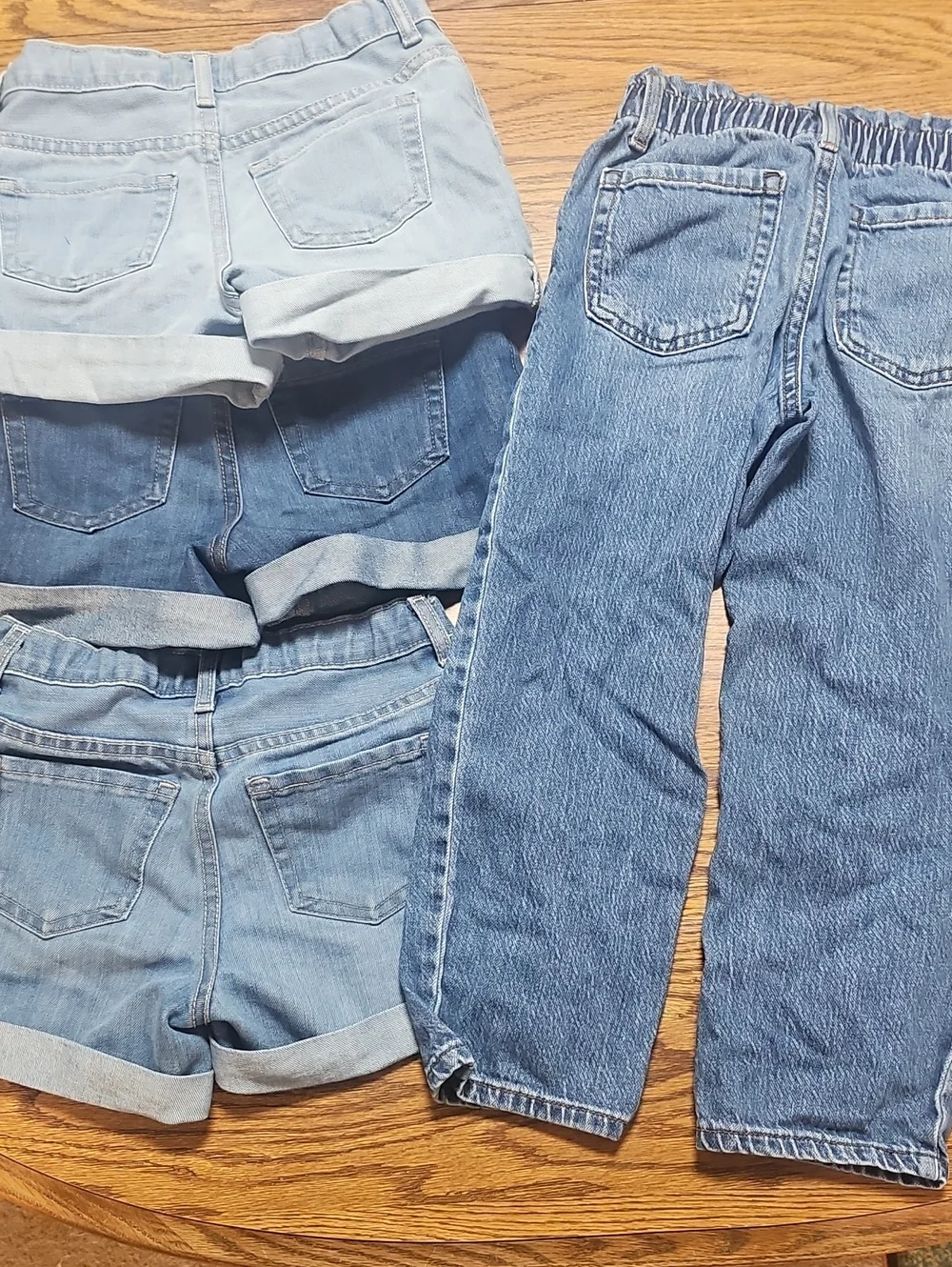 Children's Place Jean Shorts Girls Size 7 Lot (With Full Length Size 8 Jeans)